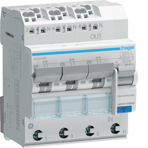 Hager adz316d ls schalter - adz316d, fi/ls-schalter