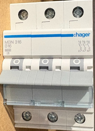 Hager mbn 316 b16a - b16a, ls