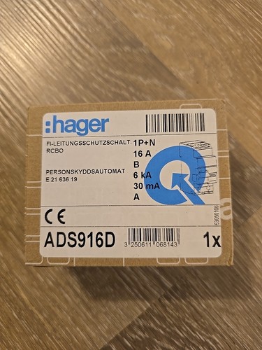 Hager schalter b 16a - hager, b-16a